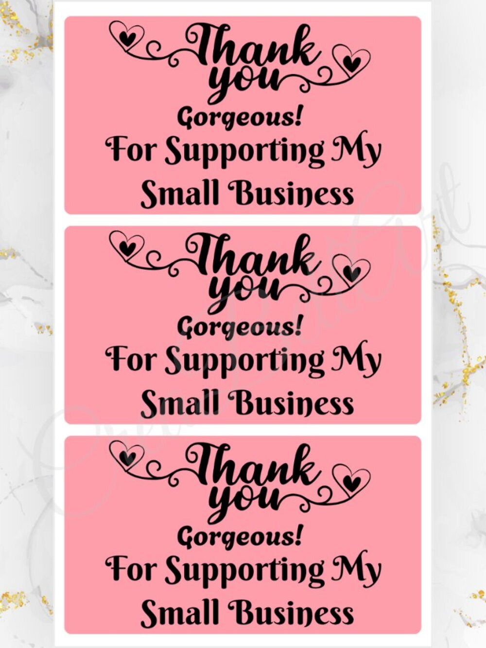 100 Thank You Stickers for Packaging | Small Business Labels